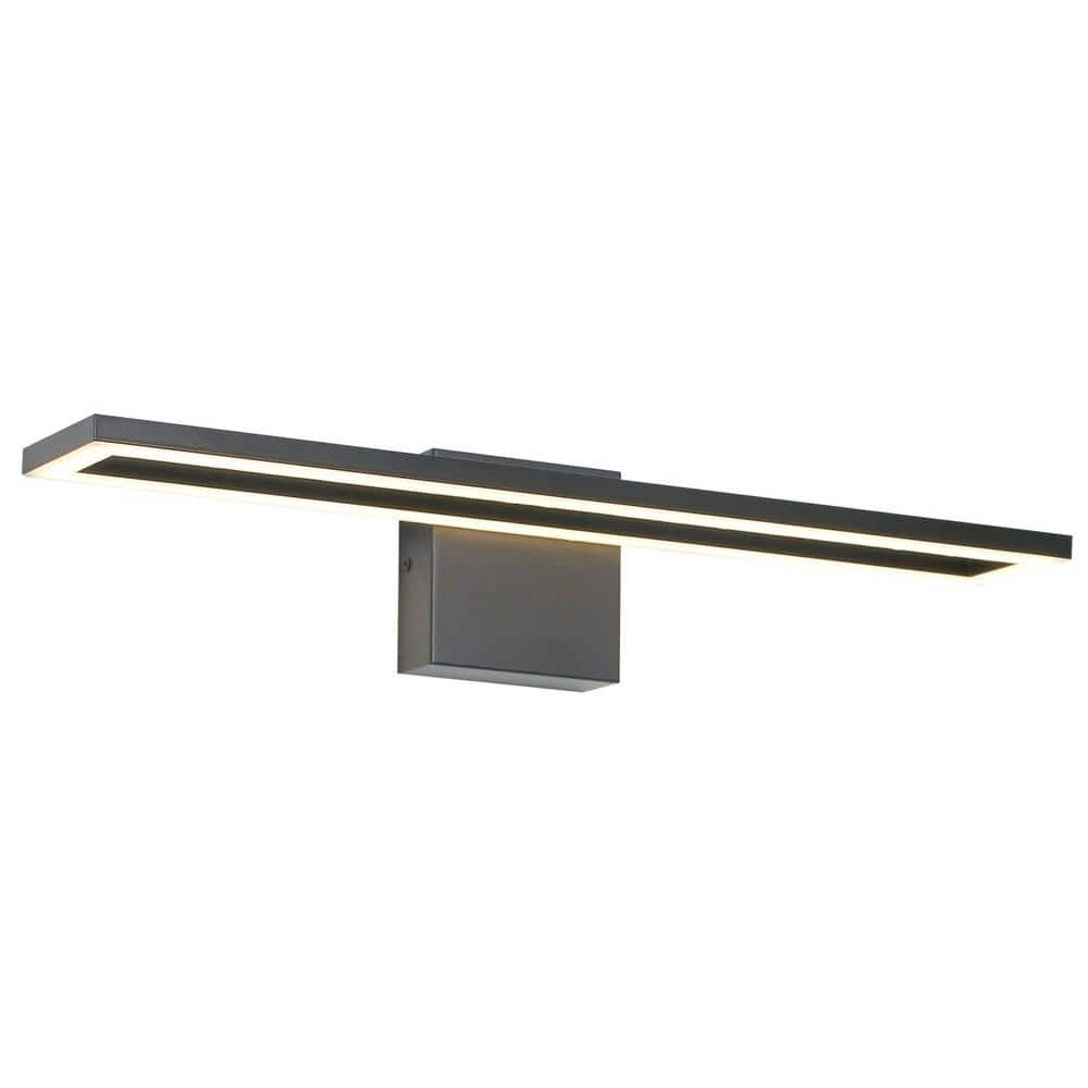 UMEILUCE 24 in. Matte Black LED Vanity Light Bar with 3000K Warm Light ...