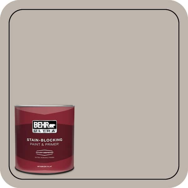 BEHR ULTRA 1 qt. #PPU18-12 Graceful Gray Extra Durable Flat Interior Paint & Primer