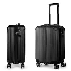 Carry On Luggage, 20 in. Hardside Suitcase ABS Spinner Luggage with Lock - Vertical in Black