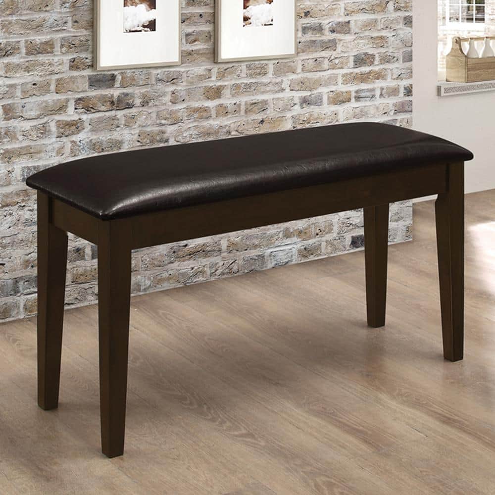 Transitional Griffith 5-Piece Cappuccino Dining Set with Bench