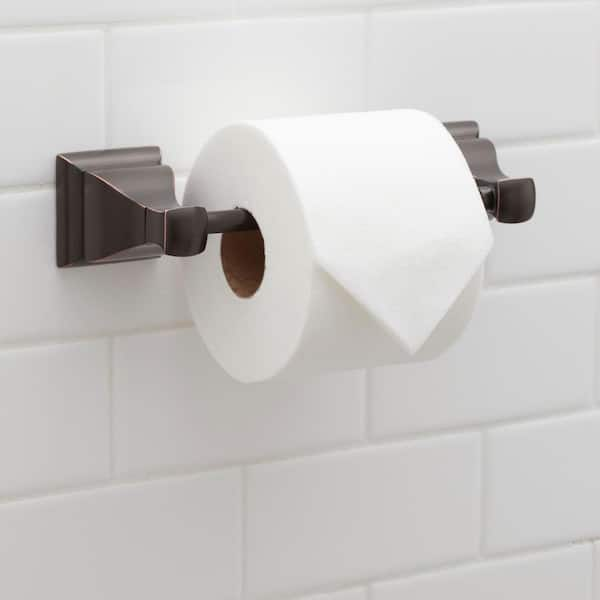 Milner Pivoting Double Post Toilet Paper Holder in Bronze