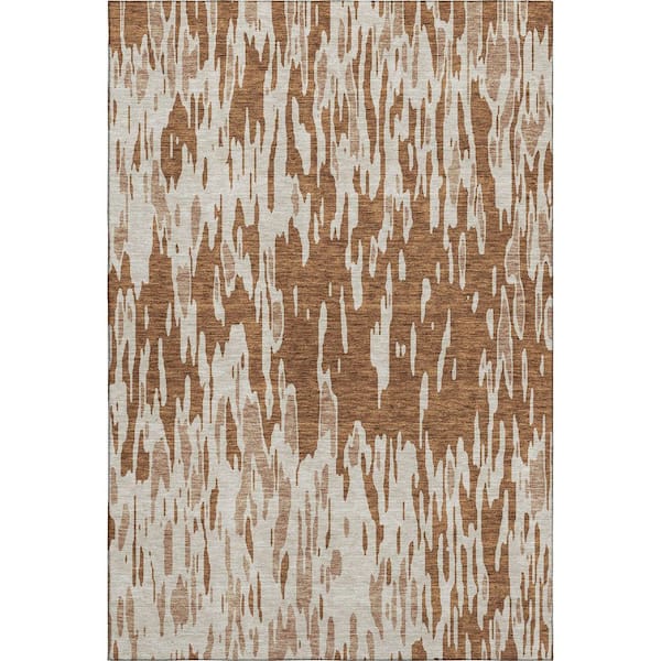 Addison Rugs Mayfield Premium Machine Washable Abstract AMF945 Paprika 10 ft. x 14 ft. Area Rug