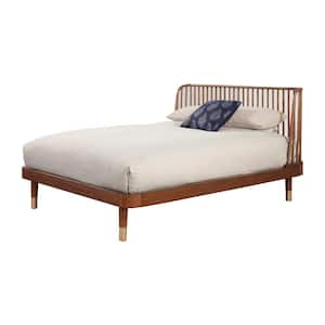 Belham Dark Walnut Brown Wood Frame California King Platform Bed