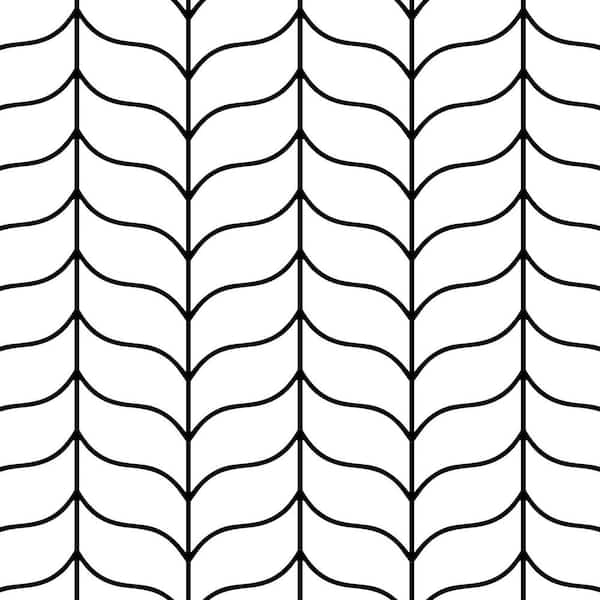 2-Pack Black and White Vinyl Peel and Stick Wallpaper Roll, Water Resistant DIY Contact Paper for Bathroom