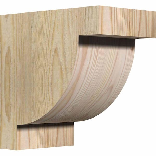 Ekena Millwork 6 in. x 10 in. x 10 in. Douglas Fir Alpine Rough Sawn Corbel