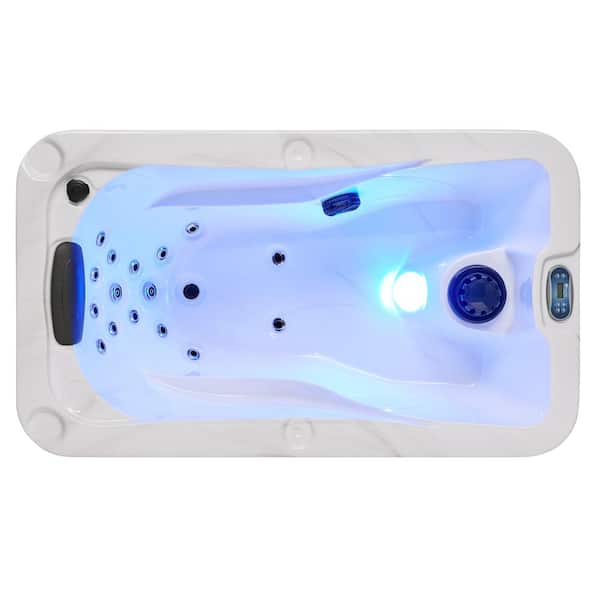 Luxury Spas Solo-1-Person 17 Jet, 240-Volt Lounger Hot Tub in