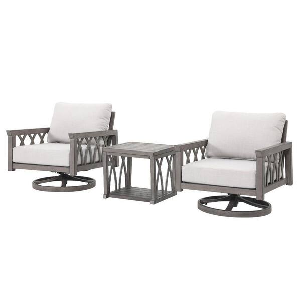 OUTSIDE IN　アウトドアイン　テーブル Gray 20 in. Rectangular Aluminum Outdoor Side Table, All-weather 2