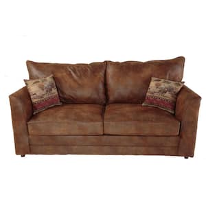100 Series 77 in. Width Solid Pinto Microfiber Queen Size Sofa Bed