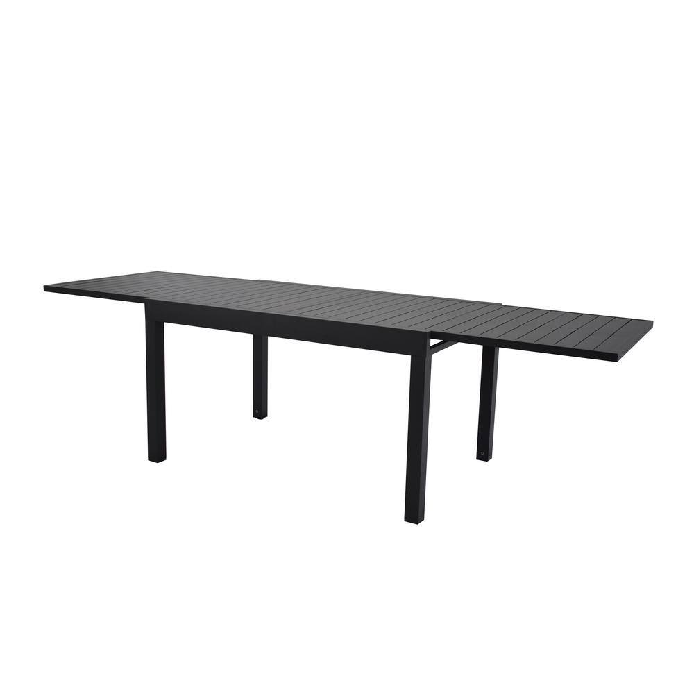 Patio Dining Expandable Table, Metal Aluminum Outdoor Table for 6-8 Person 