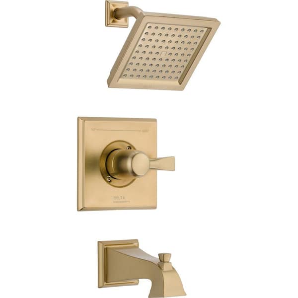 Delta Dryden 1-Handle 1-Spray Tub and Shower Faucet Trim Kit in Champagne Bronze (Valve Not Included)