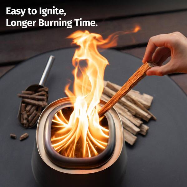 EAST OAK Fuoco Smokeless Fire Pit 6 in. Stainless Steel Fire Pit