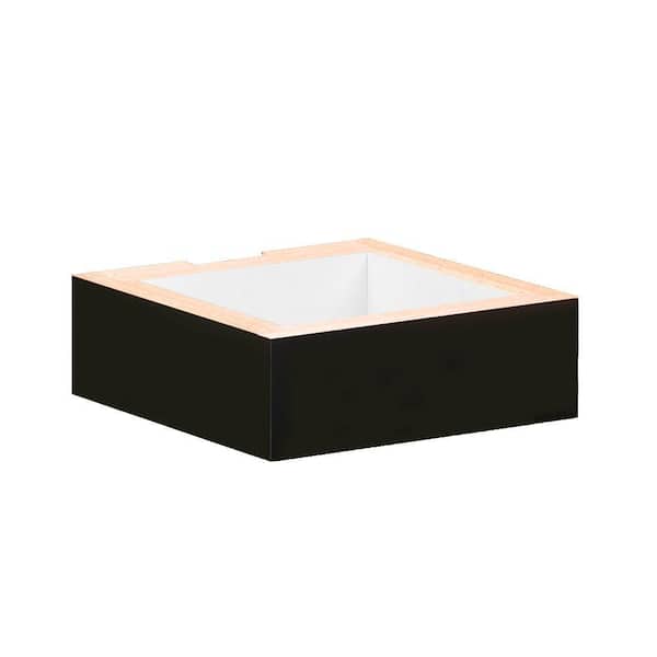 Salsbury Industries 31000 Series 12 in. x 4 in. Base for Wood 1-Cube Organizer in Black