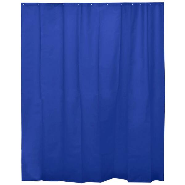 Navy Blue Bath Shower Curtain, Solid Blue Shower Curtains