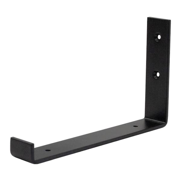 10 in. Black J Steel Shelf Bracket