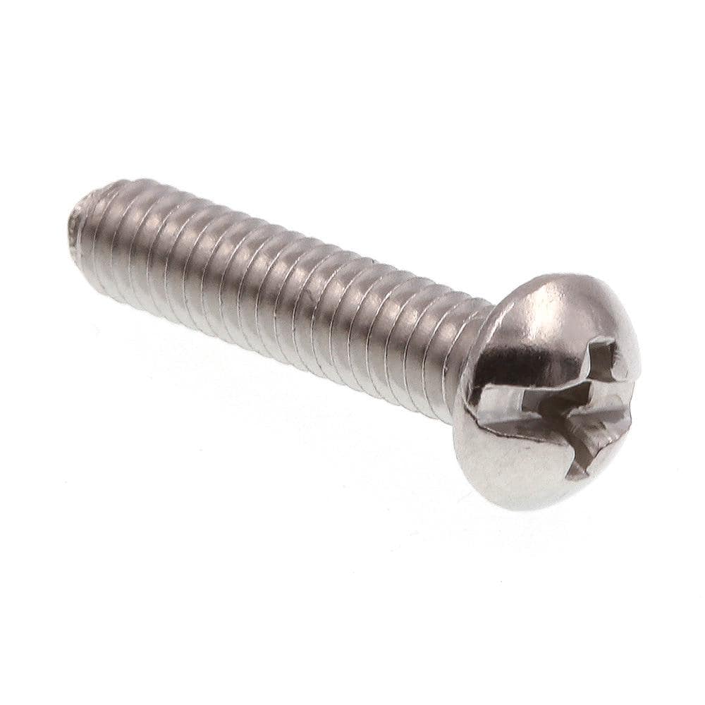 Prime-Line #8-32 x 3/4 in. Grade 18-8 Stainless Steel Phillips/Slotted  Combination Drive Round Head Machine Screws (25-Pack) 9003607 The Home  Depot