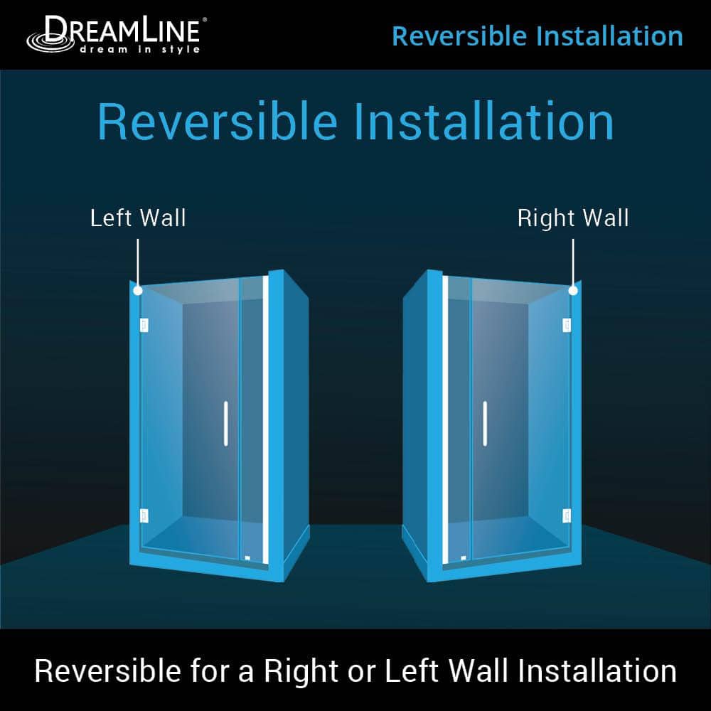 Unidoor 29" W x 72" H Frameless Shower Door with ClearMax Glass Treatment