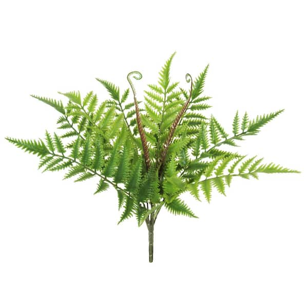 20 in. Artificial Boston Fern Leaf Stem Plant Greenery Foliage Bush  83974-GR - The Home Depot