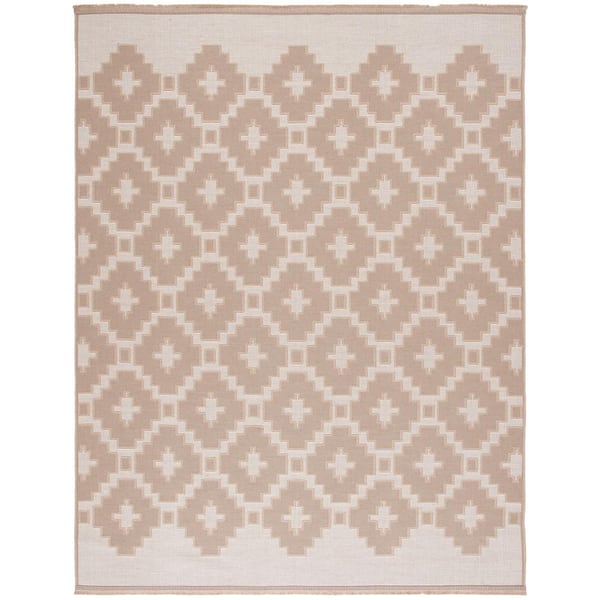 Aspect Natural/Ivory 9 ft. x 12 ft. Geometric Trellis Area Rug