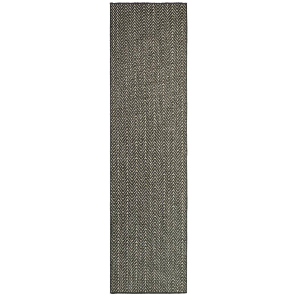 Horizon Charcoal 2 ft. x 8 ft. Indoor/Outdoor Geometric Contemporary Runner Area Rug price history on PriceWatchPro