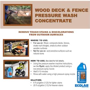 1 Gal. Wood Deck and Fence Pressure Wash Concentrate Outdoor Cleaner