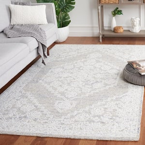Ebony Ivory/Taupe 4 ft. x 6 ft. Floral Area Rug