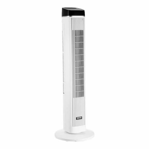 40 in.Oscillating Tower Fan 9H Timer 22 ft. / s High Velocity with Remote Control, White