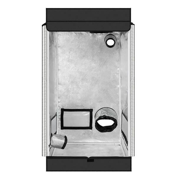 Unbranded - 2 ft. W x 2 ft. D x 4 ft. H Black Plant Grow Tent with Observation Window
