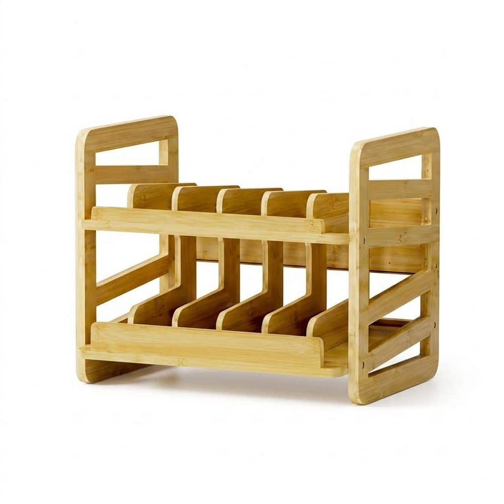 Polished Bamboo Cat Food Can Organizer with FIFO Dispensing System 2-Layer Storage Holds 42 Cans for Kitchen price history on PriceWatchPro