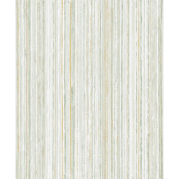 Advantage Grace Blue Stripe Green Wallpaper Sample