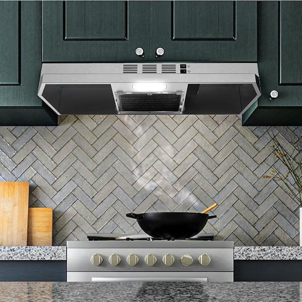 AKDY 30-in Stainless Steel Under Cabinet Range Hood with Charcoal