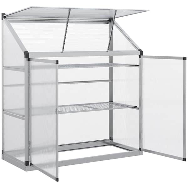 Outsunny 51.5 in. W x 22.75 in. D x 55 in. H 3-Tier Outdoor Garden Greenhouse