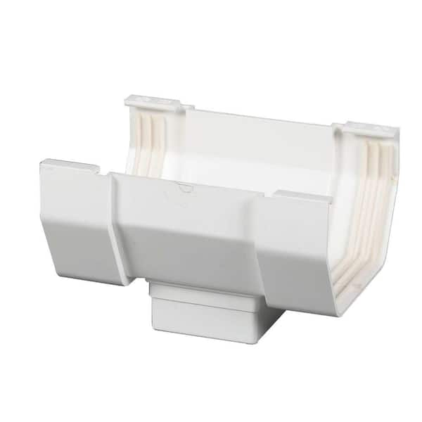 Amerimax Home Products 4 in. White Vinyl Center Outlet