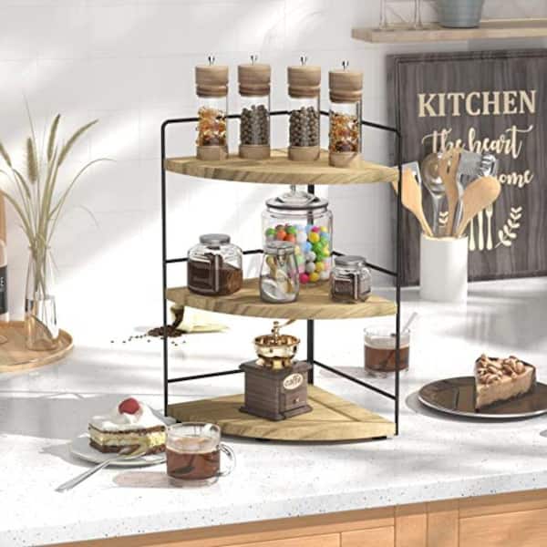 Dyiom 3-Tier Bathroom Organizer Countertop, Corner Bathroom