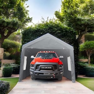 12 ft. x 20 ft. Heavy-Duty Outdoor Portable Garage Ventilated Canopy Carports Car Shelter Plastic Shed (240 Sq. Ft.)