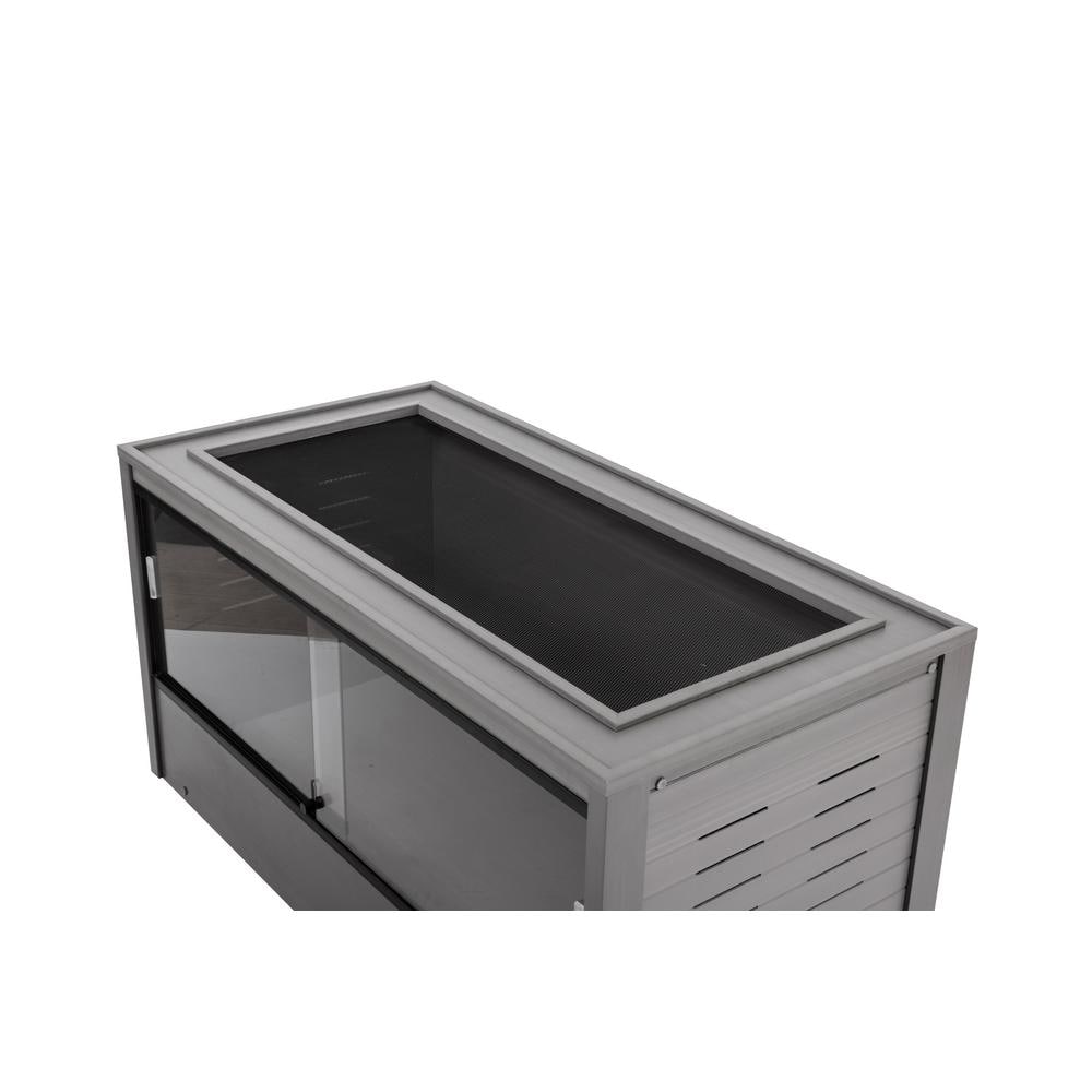New Age Pet® ECOFLEX® 48 in. Mojave Reptile Terrarium Lounge - Durable Composite Habitat with Ventilated Side Panels, Removable Sliding Glass Doors and Mesh Screen Top for UV/Heat Lamp Setup