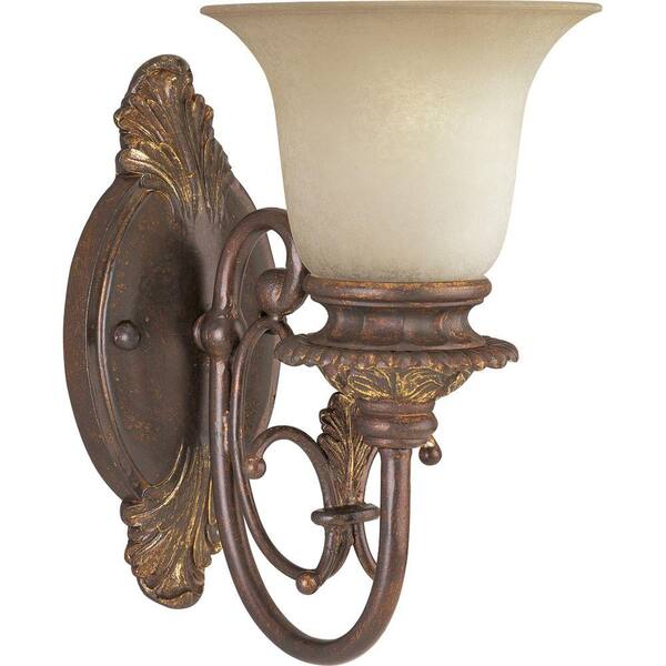Thomasville Lighting Messina Collection 1-Light Aged Mahogany Wall Sconce