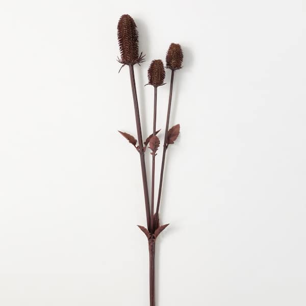 SULLIVANS 39" Natural Burgundy Thistle Spray