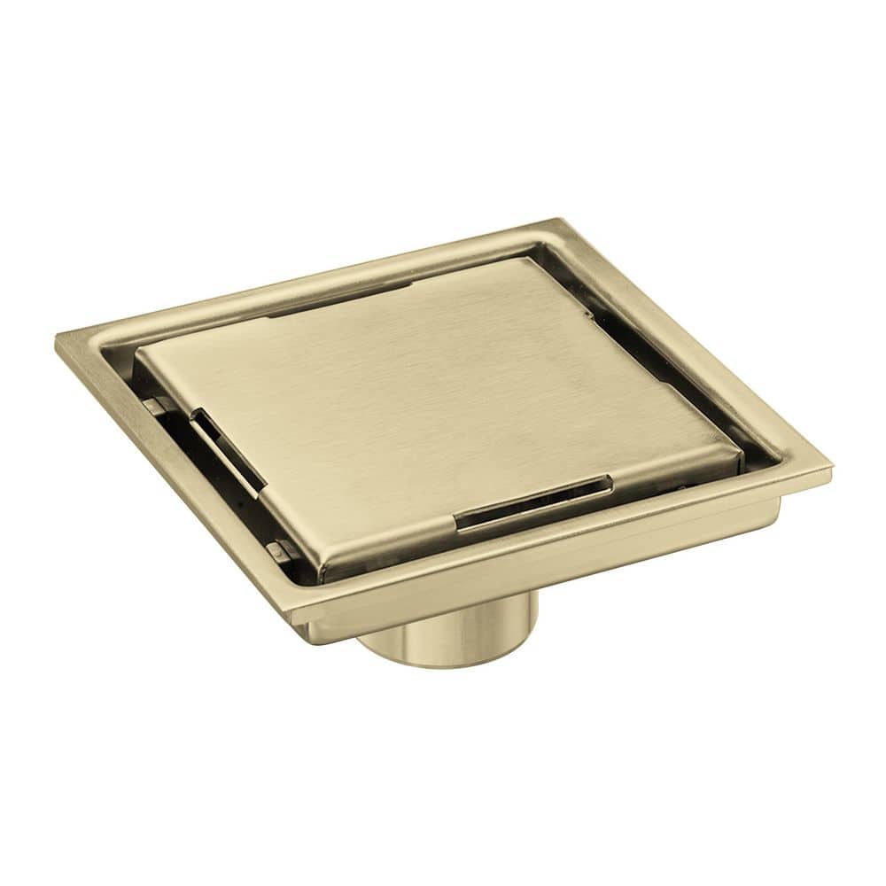 "6"" AISI 304 Stainless Steel Shower Drain with 2-in-1 Tile Insert Panel with Adjustable feet, Floor Drain in Bathroom" price history on PriceWatchPro