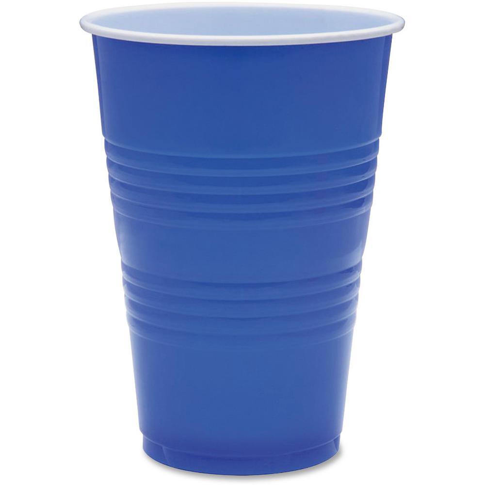 Genuine Joe 16 oz. Blue Plastic Party Cups (50 Per Case)GJO11250 The