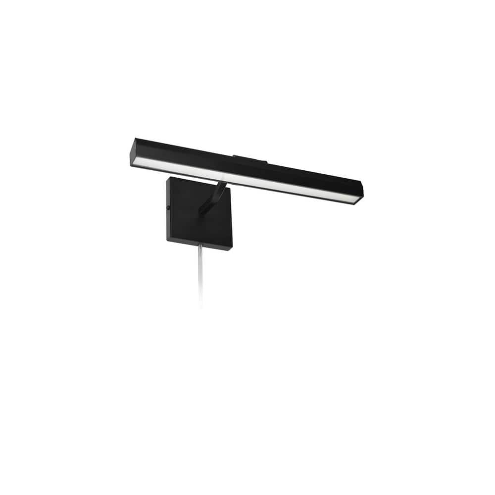 Leonardo 2.75 in. 2-Lights Matte Black LED Picture Light