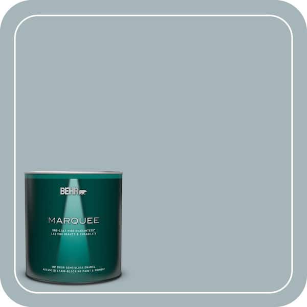 BEHR MARQUEE 1 qt. #ECC-22-2 Bay View Semi-Gloss Enamel Interior Paint & Primer