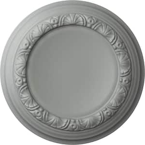 12-1/2" x 1-1/2" Carlsbad Urethane Ceiling Medallion (Fits Canopies upto 7-7/8"), Primed White