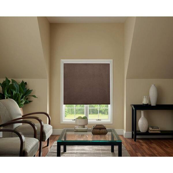 Bali Cut-to-Size Chocolate UV Blocking Solar Roller Shade - 16.5 in. W x 72 in. L