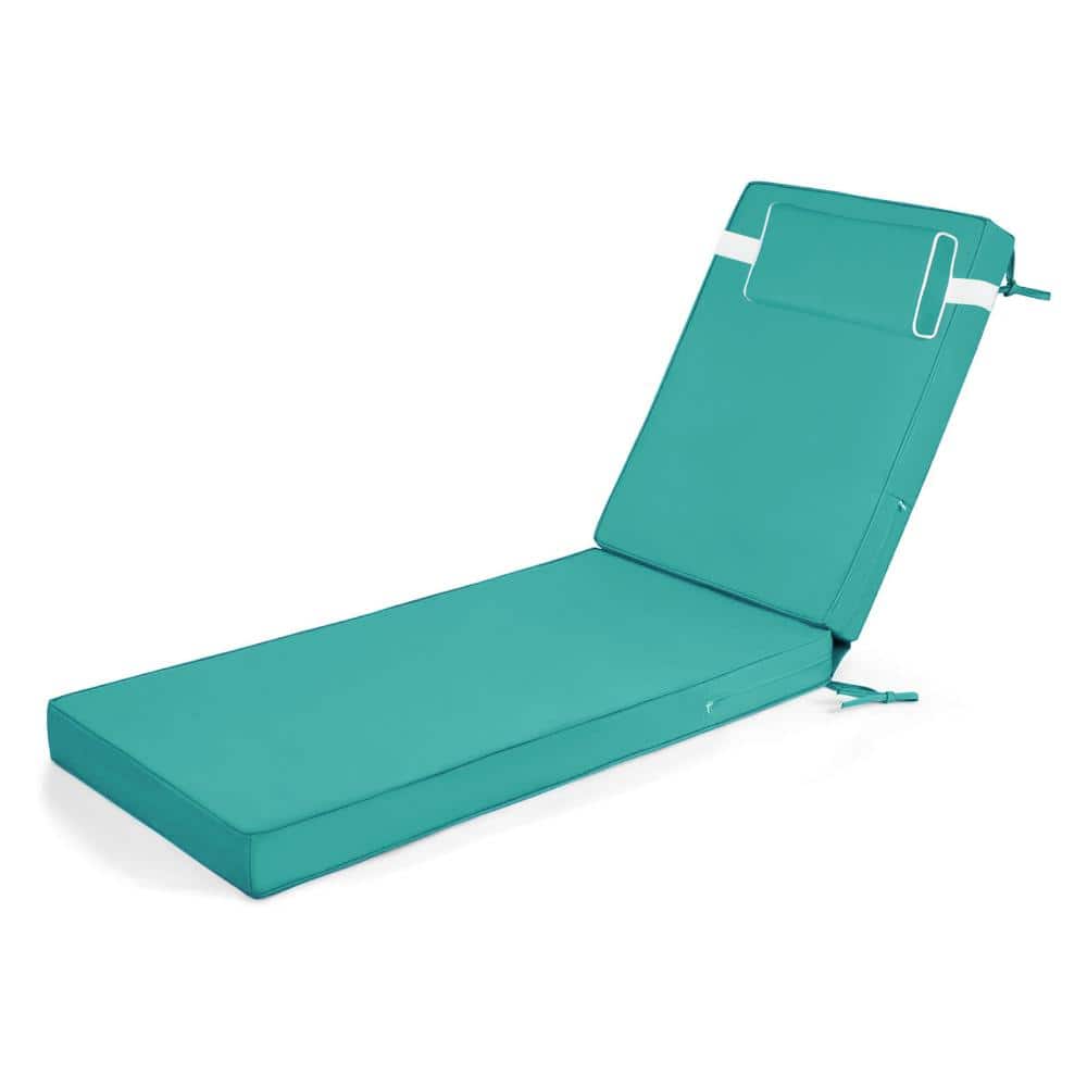 72x21x3 Inch Outdoor Chaise Cushion Replacement Patio Lounge Chair Cushion, 3in Foam, Fade Resistant, Headrest Support price history on PriceWatchPro