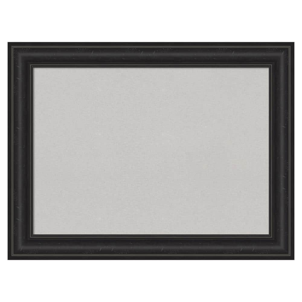 Amanti Art Shipwreck Black Framed Grey Corkboard 33 in. x 25 in ...