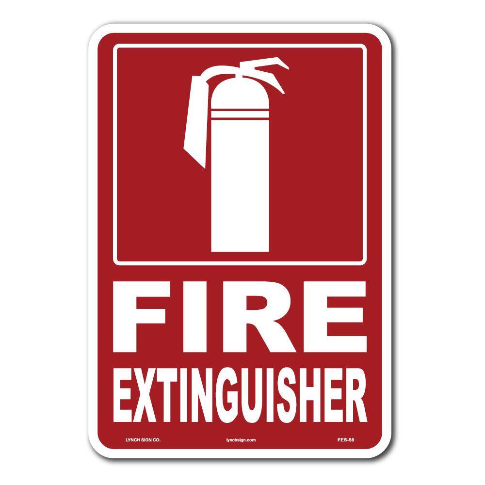 Lynch Sign 10 in. x 14 in. Fire Extinguisher Sign Printed on More