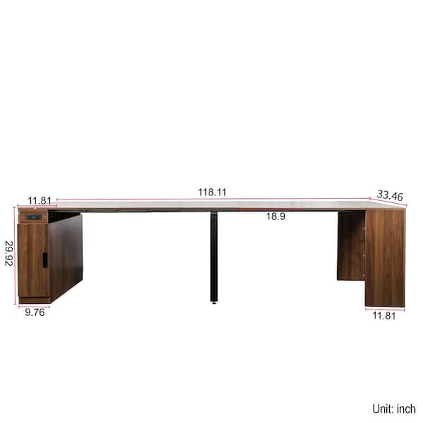 Modern Wood Multifunctional Extendable Outdoor Dining Table, Space