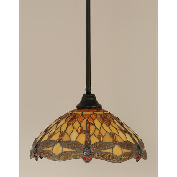 Unbranded Sparta 100-Watt 1-Light Matte Black Bowl Mini Pendant Light with Glass Shade