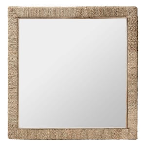 Geralyn 34.3 in. W x 34.3 in. H Square Natural Seagrass Mirror