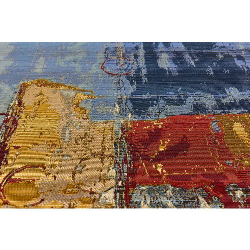 Colorful Easy-Care Synthetic 6' Square Outdoor Rug